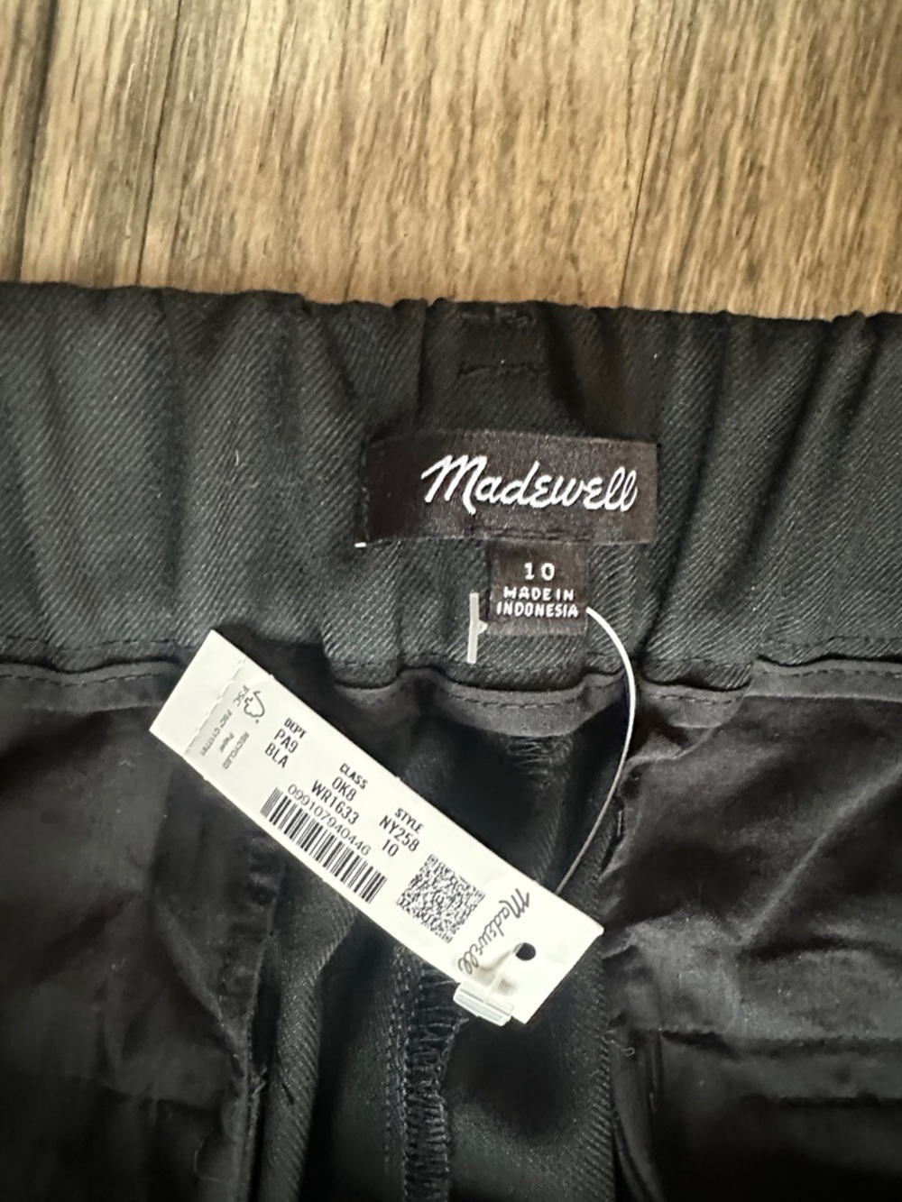 Madewell NWT Slouchy Straight Pants trousers in Brushed Twill black womens 10 - Picture 4 of 8